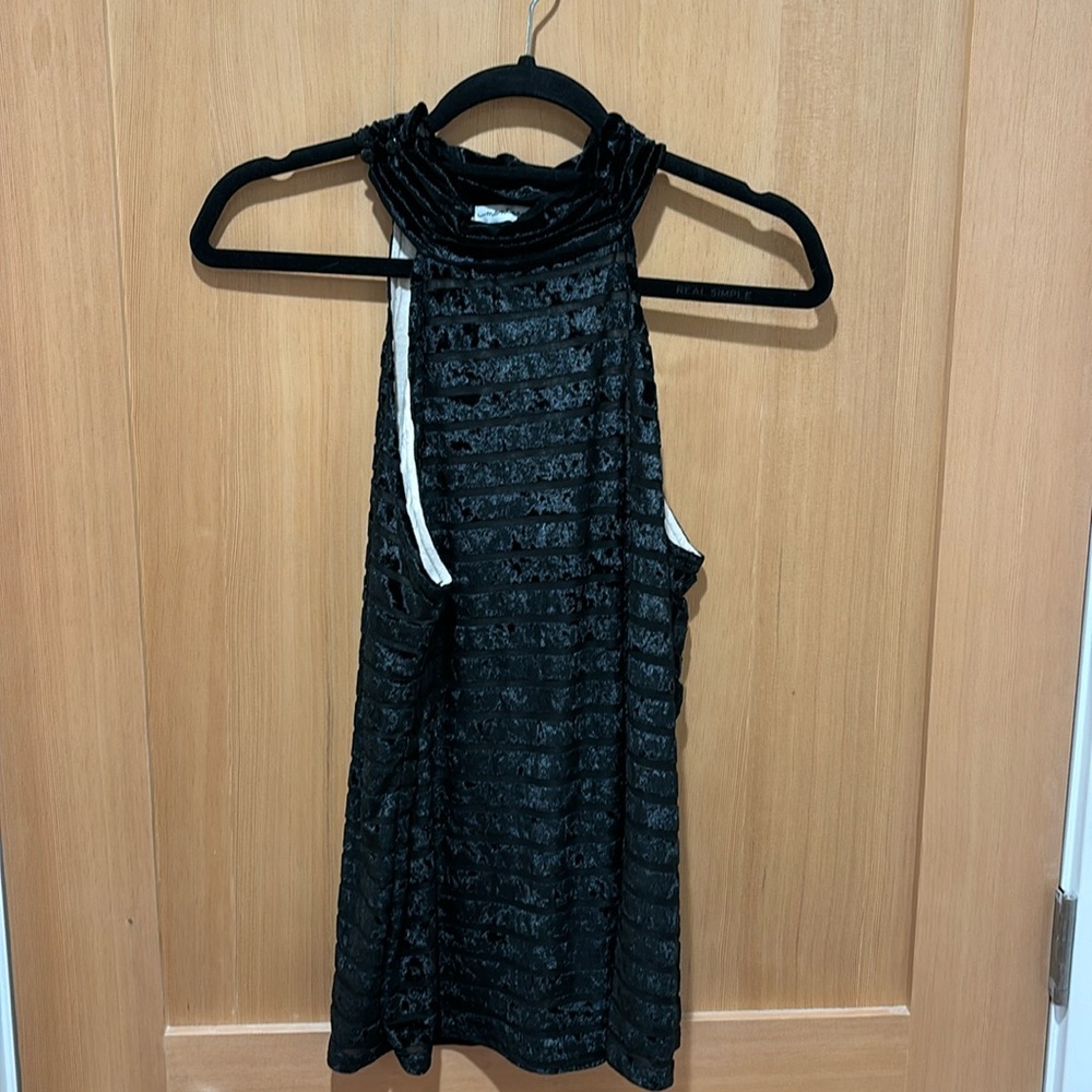 Montagne Celli velvet halter knit top, size M